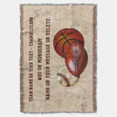 Schmutziges Aussehen Personalisierte Sportwürfelde Decke (Vorderseite Vertikal)