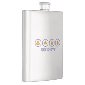 Schmutziges Camping Flachmann (Rechts)