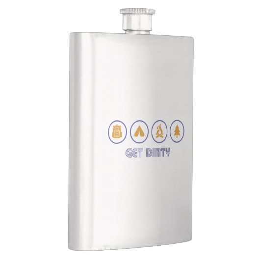 Schmutziges Camping Flachmann (Rechts)