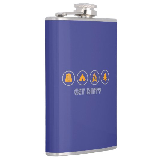 Schmutziges Camping Flachmann (Rechts)