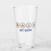 Schmutziges Camping Glas (Vorderseite)