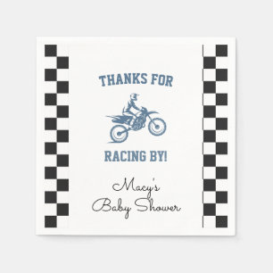 Schmutziges Fahrrad-Baby-Shower Serviette