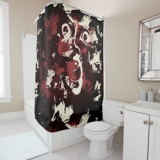 schmutziges Gesicht Duschvorhang (Beispiel)