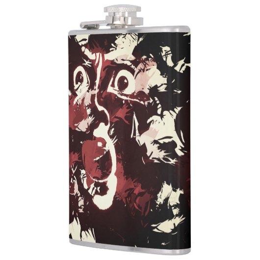 schmutziges Gesicht Flachmann (Links)