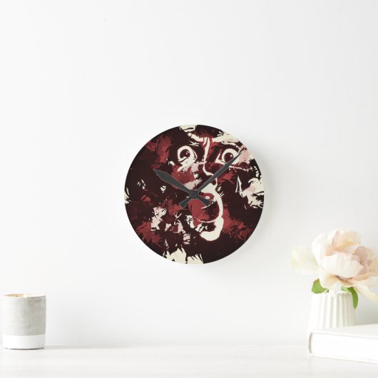 schmutziges Gesicht Runde Wanduhr (Zuhause)