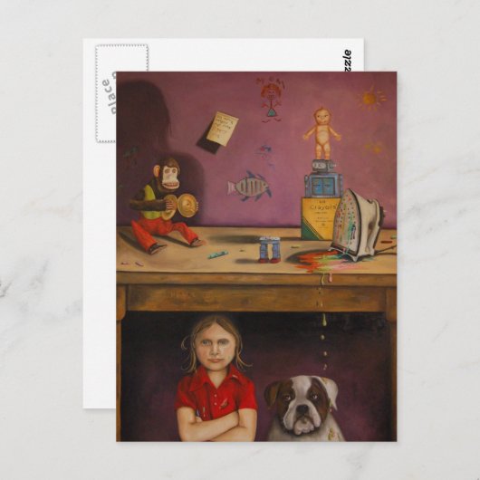 schmutziges Kind Postkarte (Vorne/Hinten)