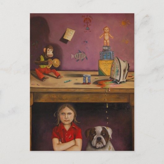 schmutziges Kind Postkarte (Vorderseite)