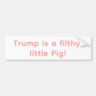 Schmutziges kleines Schwein Trump Hankamer Artjunk Autoaufkleber