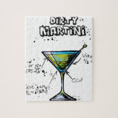 Schmutziges Martini-Cocktail-Rezept Puzzle (Vertikal)