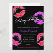 Schmutziges Party dreißig Geburtstags-311 Einladung (Vorne/Hinten)