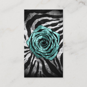 Schmutziges Rosezebra-Aqua Visitenkarte