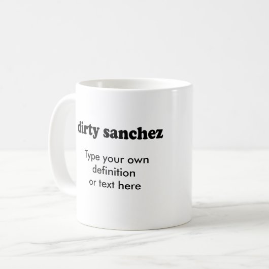SCHMUTZIGES SANCHEZ KAFFEETASSE (Vorderseite Links)