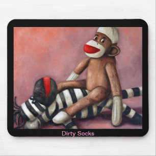 Schmutziges Spielen der Socken-3 schmutzig Mousepad