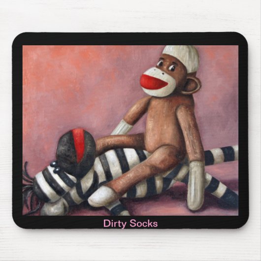Schmutziges Spielen der Socken-3 schmutzig Mousepad (Vorne)