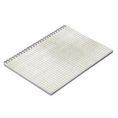 Schmutziges Zeichenpapier mit Maßeinteilung Notizblock (Linke Seite)