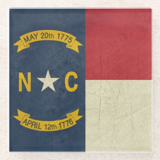 Schmutzillustration des North Carolina Glasuntersetzer (Vorderseite)