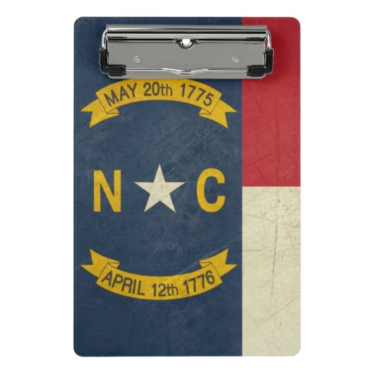 Schmutzillustration des North Carolina Mini Klemmbrett (Vorderseite)