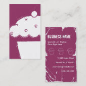 Schmutzkirschkleiner kuchen visitenkarte (Vorne/Hinten)