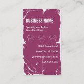 Schmutzkirschkleiner kuchen visitenkarte (Rückseite)