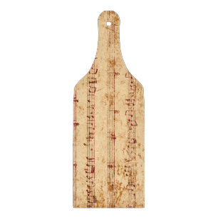 Schmutzklavier merkt Musikblatt Schneidebrett