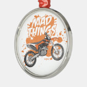 Schmutzlaufen Silbernes Ornament (Links)