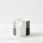 Schmutzmetallhintergrund Espressotasse (Rückseite)