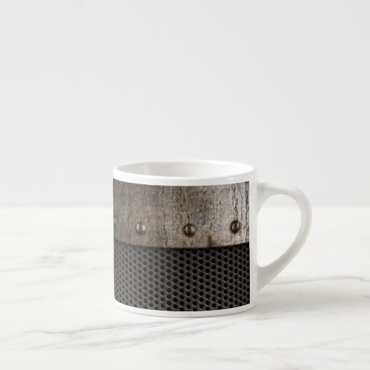 Schmutzmetallhintergrund Espressotasse (Rechts)