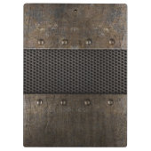Schmutzmetallhintergrund Klemmbrett (Rückseite)
