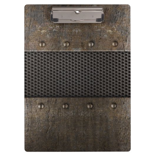 Schmutzmetallhintergrund Klemmbrett (Vorderseite)