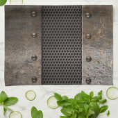 Schmutzmetallhintergrund Küchentuch (Gefaltet)