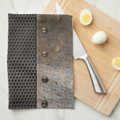 Schmutzmetallhintergrund Küchentuch (Viertel Falte)