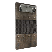 Schmutzmetallhintergrund Mini Klemmbrett (Schrägansicht)