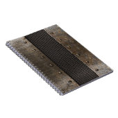 Schmutzmetallhintergrund Notizblock (Rechte Seite)