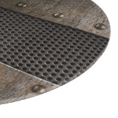 Schmutzmetallhintergrund Schneidebrett (Ecke)