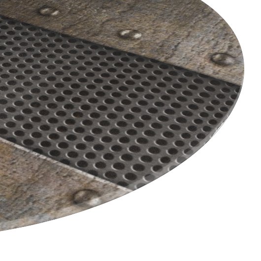 Schmutzmetallhintergrund Schneidebrett (Ecke)