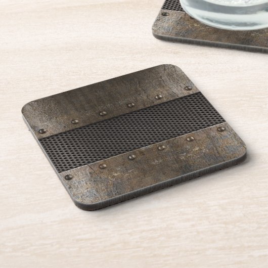Schmutzmetallhintergrund Untersetzer (Linke Seite)