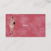 Schmutzrosa Zebra-Visitenkarte/Umbauten Visitenkarte (Rückseite)