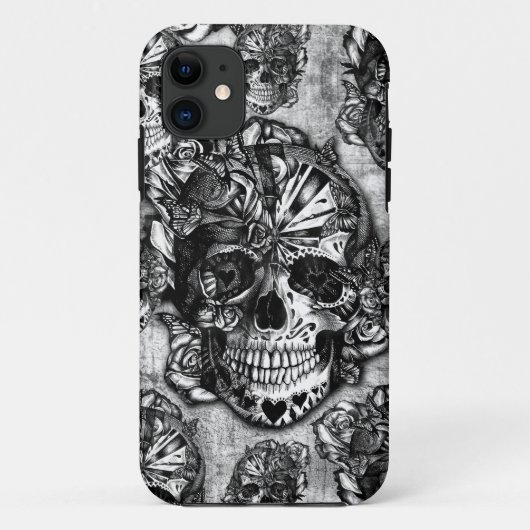 Schmutzzuckerschädelmuster Case-Mate iPhone Hülle (Rückseite)