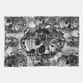 Schmutzzuckerschädelmuster Handtuch (Horizontal)