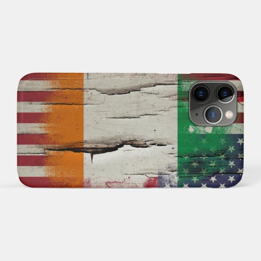 Schnabelfarbe| Irish American Flag Case-Mate iPhone Hülle (Rückseite (Horizontal))