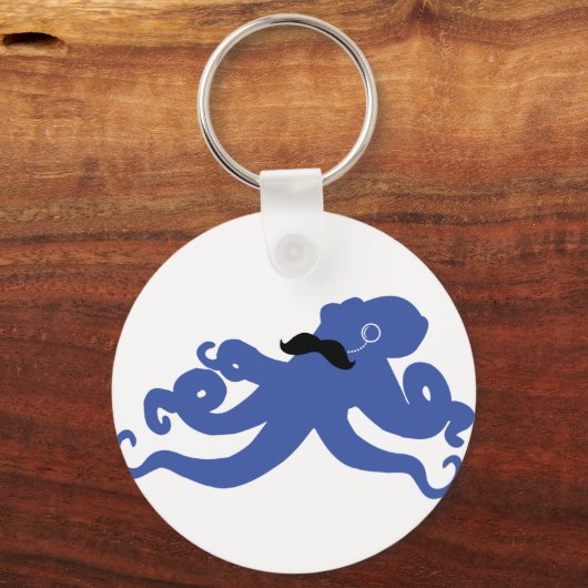 Schnabelktopus mit Monokel Schlüsselanhänger (Vorderseite)