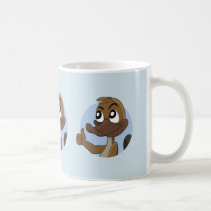 Schnabeltier gibt Daumen hoch Cartoon-Kaffeetasse Kaffeetasse