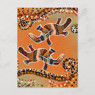 SCHNABELTIER KUNST        POSTKARTE