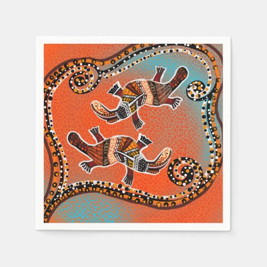 SCHNABELTIER KUNST SERVIETTE (Vorderseite)
