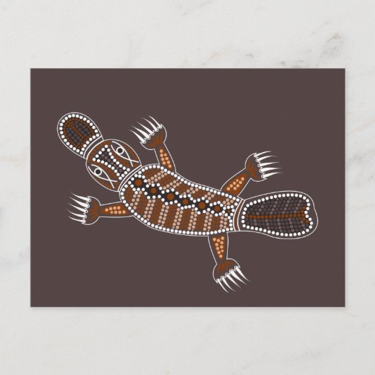 Schnabeltier oder Platypus Postkarte (Vorderseite)