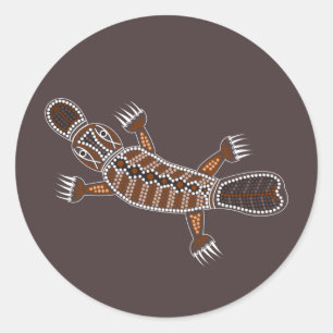 Schnabeltier oder Platypus Runder Aufkleber