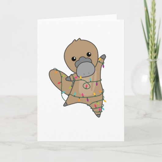 Schnabeltier Weihnachten Tabes Süße Tiere Karte (Vorderseite)