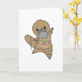 Schnabeltier Weihnachten Tabes Süße Tiere Karte (Gelbe Blume)