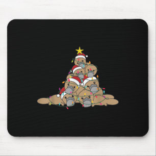 Schnabeltier-Weihnachtsbaum Lustige Weihnachts-Tie Mousepad