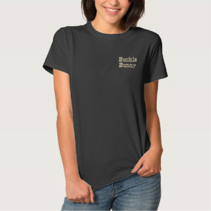 Schnallen-Häschen ~ Rodeo Besticktes T-Shirt